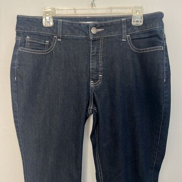 Riders by Lee mid rise boot cut dark wash Jeans Women’s 16 Long - Picture 3 of 13